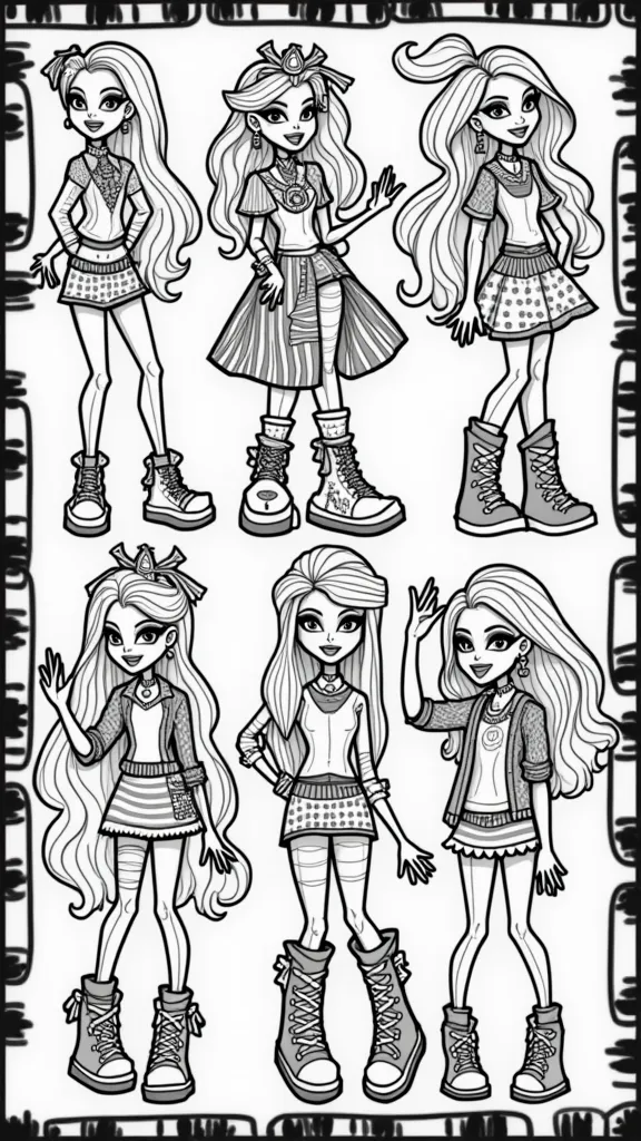 Monster High Frankie Stein Coloring Pages